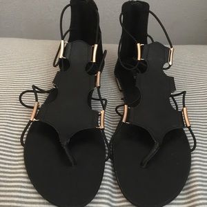 Black APT 9 sandals size 8